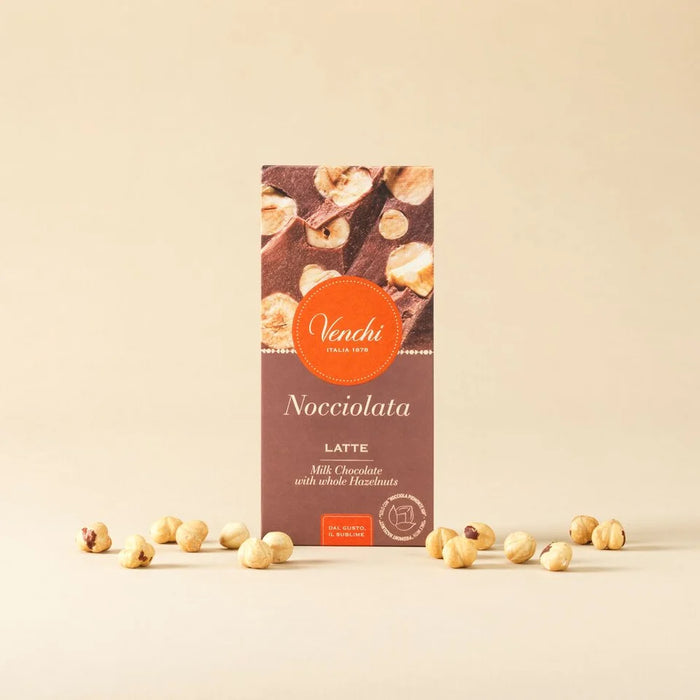 Venchi - Tavoletta Cioccolato al latte nocciolata g 95 - Senza Glutine