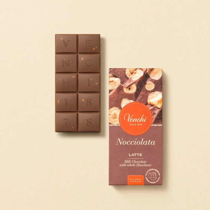 Venchi - Tavoletta Cioccolato al latte nocciolata g 95 - Senza Glutine