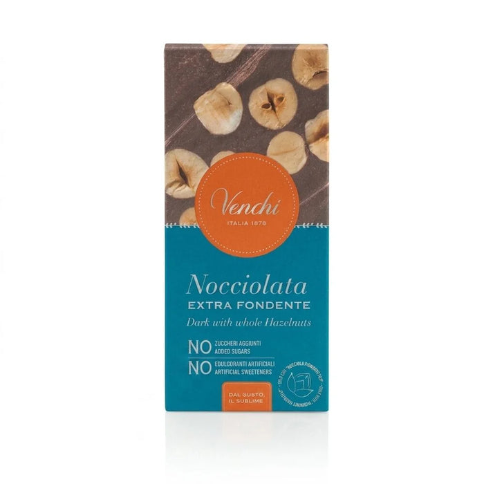 Venchi - Tavoletta Nocciolata Fondente No Zuccheri aggiunti g 95 - Senza Glutine
