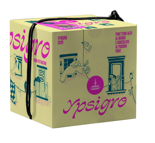 Fiasconaro - Panettone Alto al Mango e Cioccolato Passion Fruit g 750 - Linea Ypsigrò