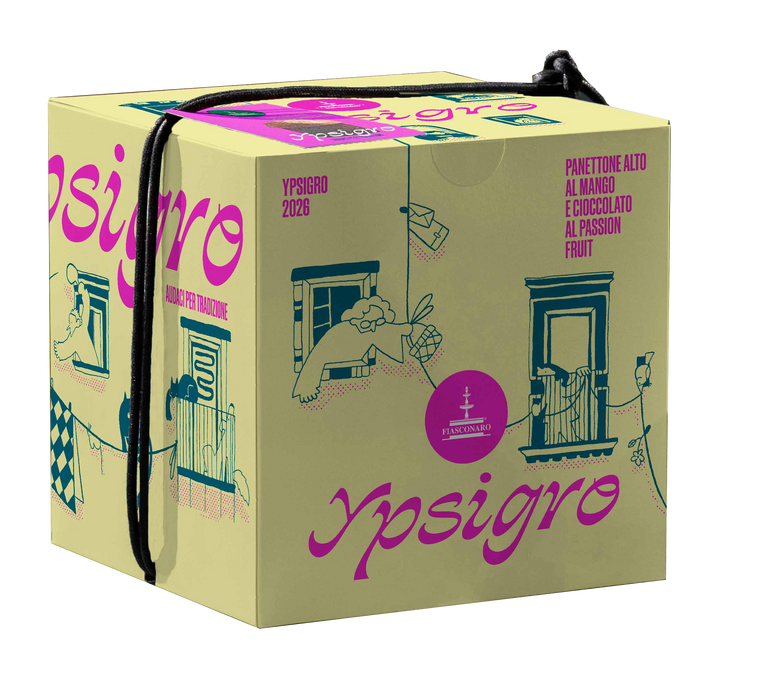 Fiasconaro - Panettone Alto al Mango e Cioccolato Passion Fruit g 750 - Linea Ypsigrò