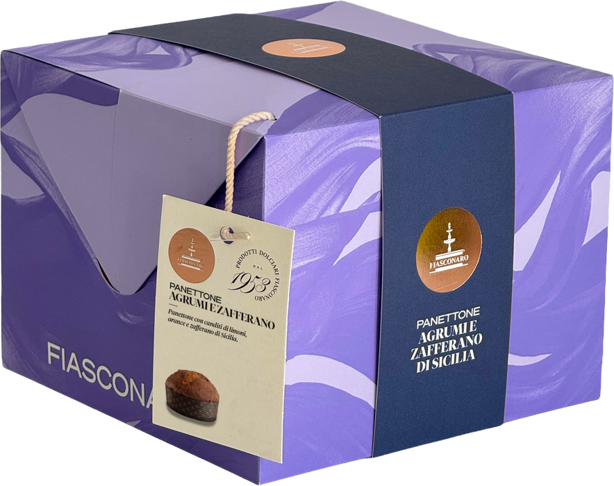 Fiasconaro - Panettone Agrumi e Zafferano di Sicilia g 750 - Linea alla frutta