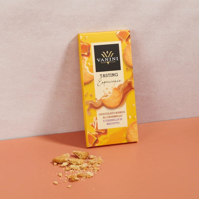 Vanini - Tavoletta Tasting Experience cioccolato al caramello con granella di biscotto g 75 - Senza Glutine (Copia)