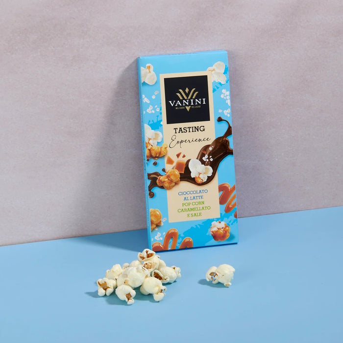 Vanini - Tavoletta Tasting Experience cioccolato al latte, pop corn caramellato e sale g 75 - Senza Glutine
