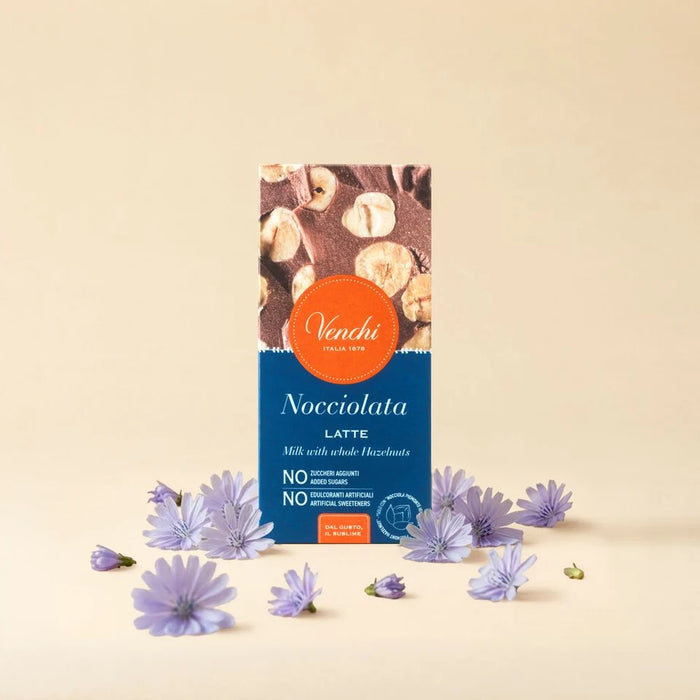 Venchi - Tavoletta Nocciolata Latte No Zuccheri aggiunti g 95 - Senza Glutine