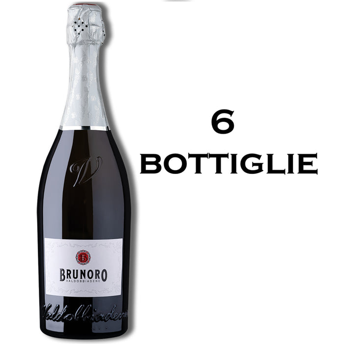 Brunoro - 6 bottiglie Valdobbiadene Prosecco Superiore Millesimato Extra Dry DOCG cl 75