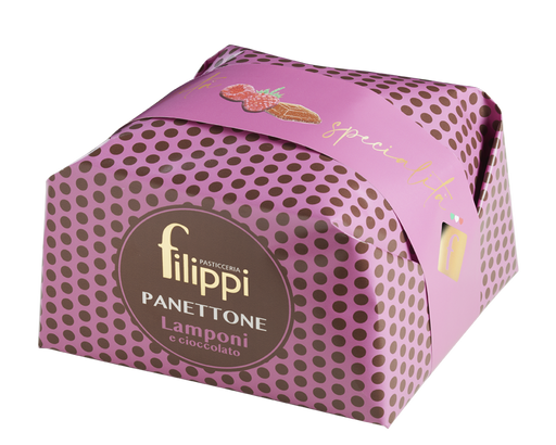 Pasticceria Filippi - Panettone Lamponi e Cioccolato Fondente Kg 1