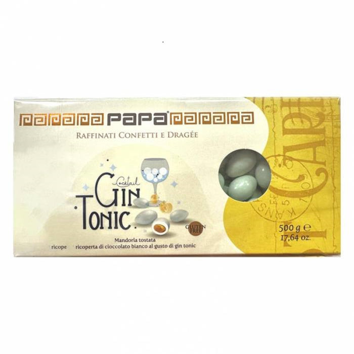 Confetti Papa - Cioccolato e Mandorla g 500 | Gusto Gin Tonic | Colore Acqua Marina (95 pz)