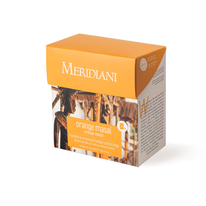 Meridiani - Orange Masai - Tisana rilassante Rooibos, Honeybush e Arancia 15 filtri