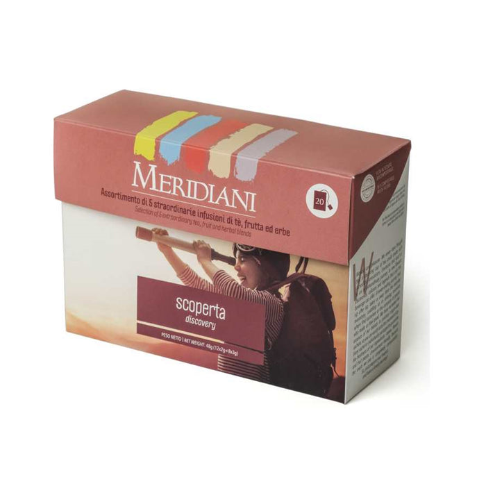Meridiani - Scoperta - Assortimento Tè, Tisane e Infusi 20 filtri