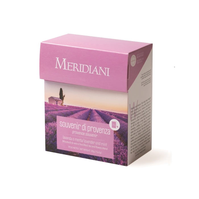 Meridiani - Souvenir di Provenza Tè Nero Lavanda e Menta 15 filtri