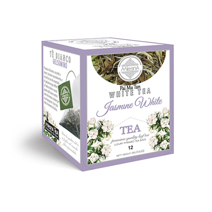 Mlesna Tea Ceylon - Jasmine White Tea - Tè Bianco al Gelsomino 12 filtri piramidali