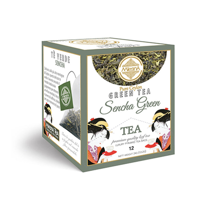 Mlesna Tea Ceylon - Sencha Green Tea - Tè Verde Sencha 12 filtri piramidali