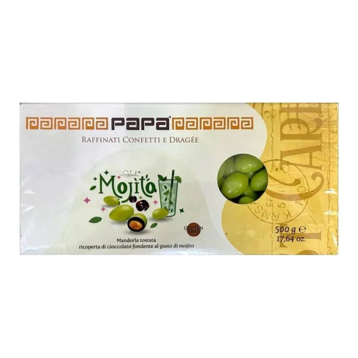 Confetti Papa - Cioccolato e Mandorla g 500 | Gusto Mojito | Colore Verde Lime (95 pz)