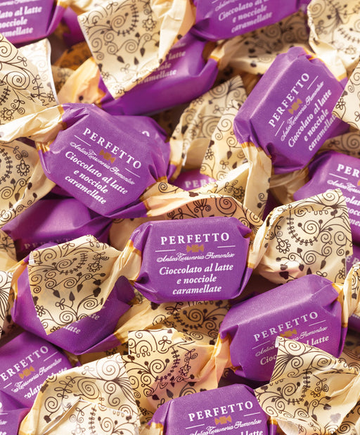 Antica Torroneria Piemontese - Cioccolatino Perfetto al Latte e Nocciole Caramellate - Senza Glutine