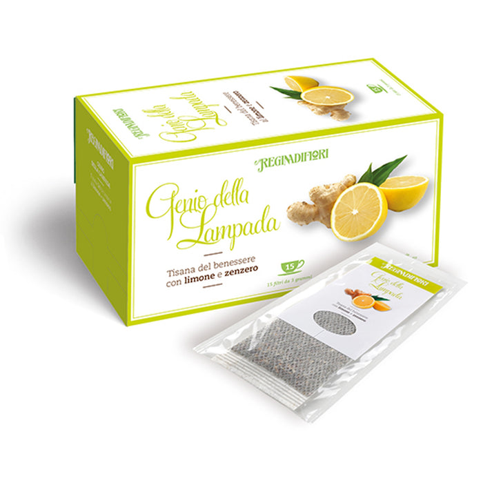 Regina di Fiori - Genio della Lampada - Tisana Limone e Zenzero 15 filtri