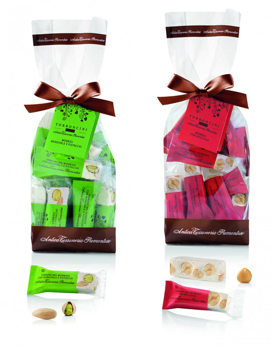 Antica Torroneria Piemontese - Torroncini Morbidi con Mandorle e Pistacchi Kg 1 - Senza glutine