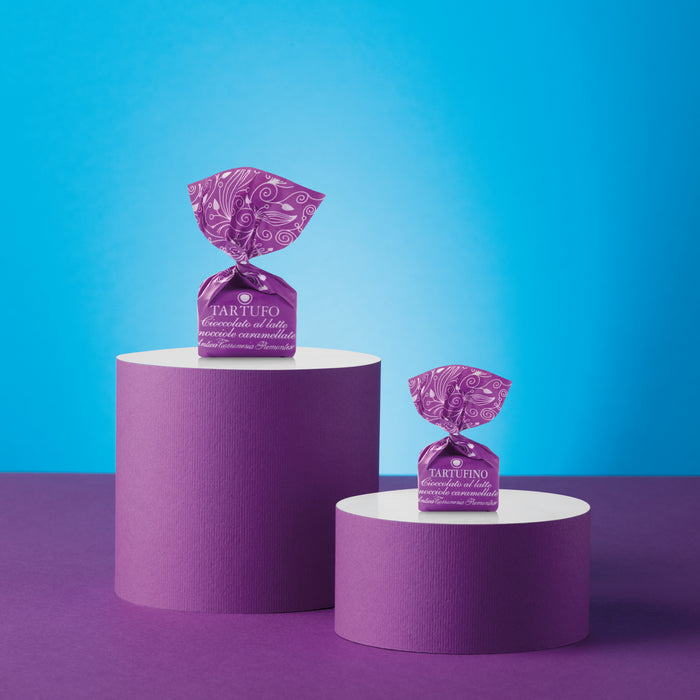 Antica Torroneria Piemontese - Tartufi Dolci Cioccolato al Latte e Nocciole Caramellate - Senza Glutine