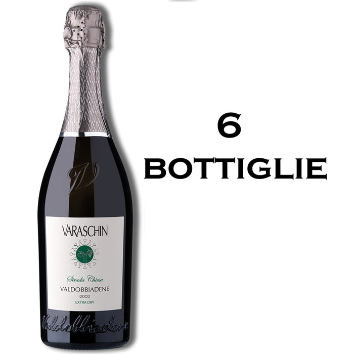 Varaschin - 6 bottiglie Valdobbiadene Prosecco Superiore Millesimato Extra Dry DOCG cl 75