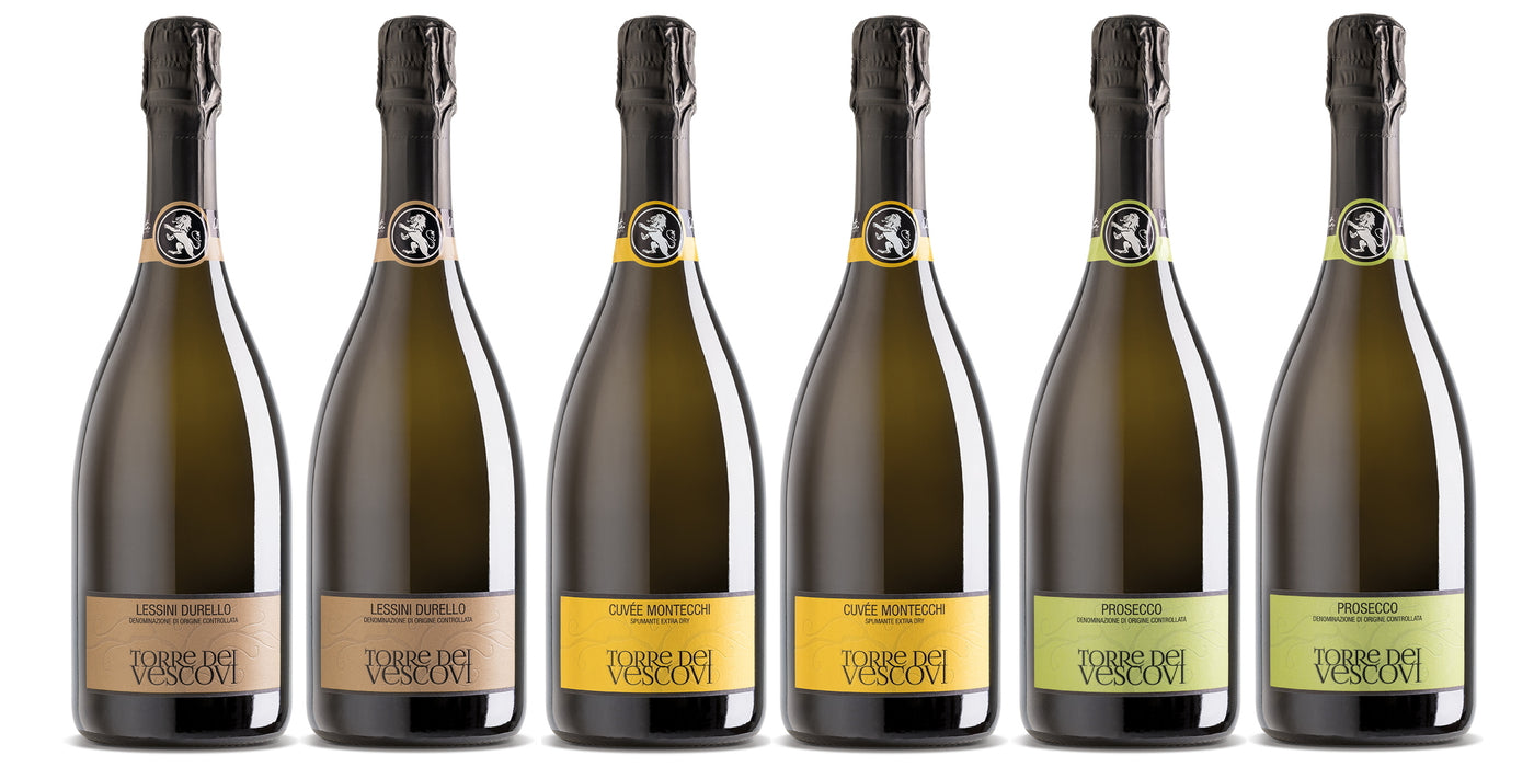 Torre dei Vescovi - Misto 2 Prosecco, 2 Durello, 2 Cuvée - Cartone 6 x 75 cl