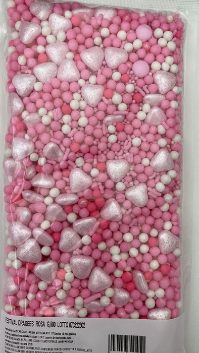 Decorazioni per torte Festival Sprinkles rosa mix g 500