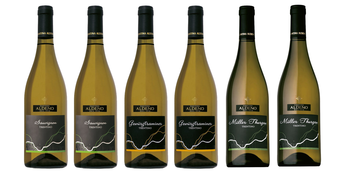 6 bottiglie Trentino DOC Gewurztraminer | Muller Thurgau | Sauvignon