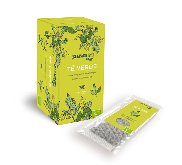 Infuso di Foglie di Tè Verde Biologico 15 filtri
